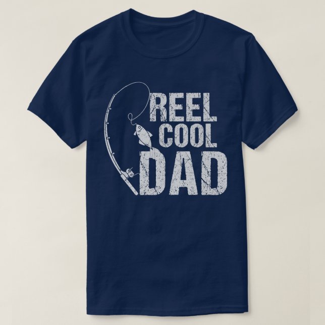 T-shirt Reel Cool Papa Drôle Pêche 1606  (Design devant)