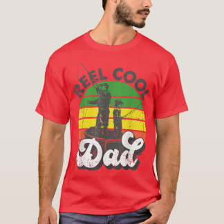 T-shirt Reel Cool Papa Fisherman Daddy Fête des pères Tee