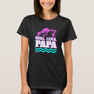 T-shirt Reel Cool Papa Pêche Papa Pêcheur Retro Vaporwa