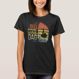 T-shirt Reel Cool Papa Pêcheur Papa Père Père Jour Pêche