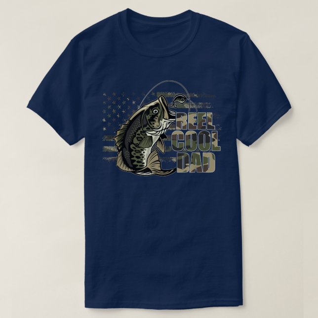 T-shirt Reel Cool PapaPêche papa Fête des pères cadeau1529 (Design devant)