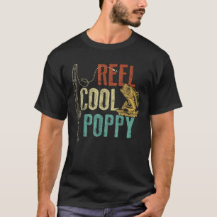 T-shirt Reel Cool Poppy Fishing Grandpa Cadeau Père Fête