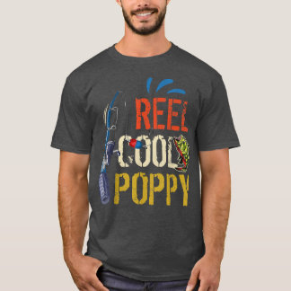 T-shirt Reel Cool Poppy Pêche grand-père Fête des pères Fi