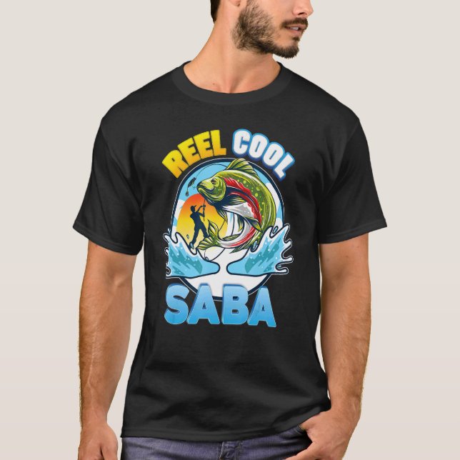 T-shirt Reel Cool Saba Pêche Papa Père Day Papa Papa Papa  (Devant)