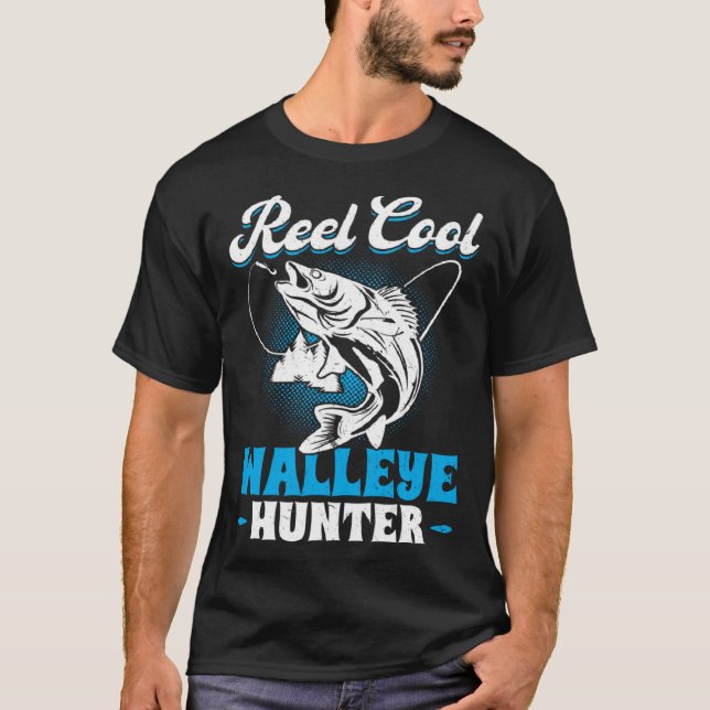 T-shirt Reel Cool Walleye Hunter (Devant)