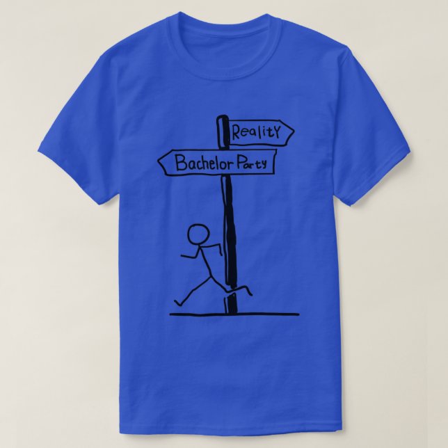 T-shirt Réel d'enterrement de vie de garçon (Design devant)