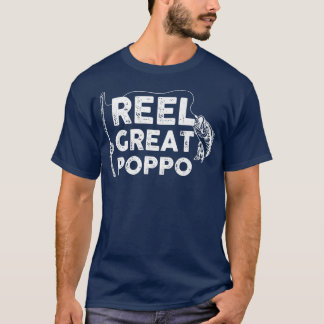 T-shirt Reel Great Poppo Fishing Daddy ou Fishman Grandp