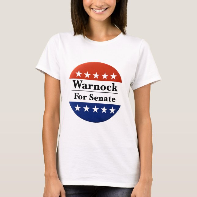 T-shirt Réélire Raphael Warnock au Sénat américain 2022 (Devant)