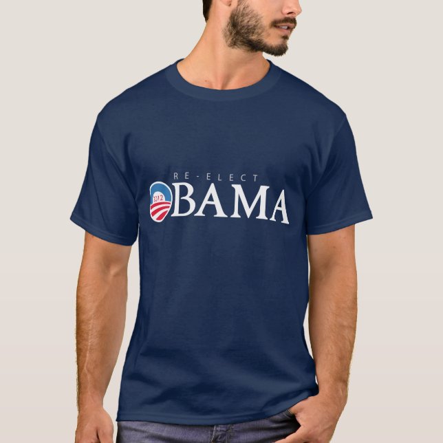 T-shirt RÉÉLISEZ le Président Obama 2012 (la chemise (Devant)