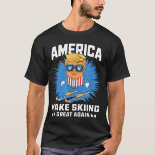 T-shirt Refaire du ski une grandeur - drôle de ski de Dona