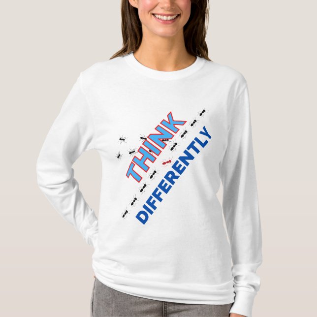 T-shirt Réfléchir différemment (Devant)