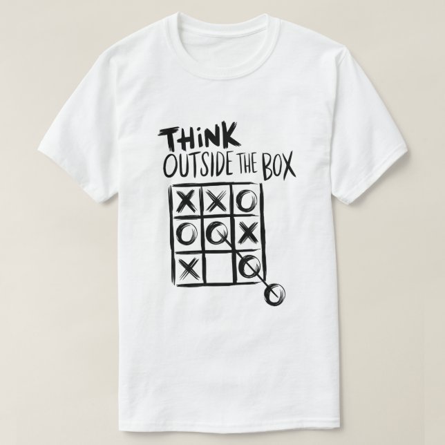 T-shirt Réfléchissez Dehors De La Boîte (Design devant)