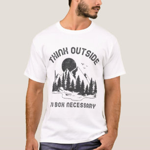 T-shirt Réfléchissez Dehors Pas De Boîte Nécessaire