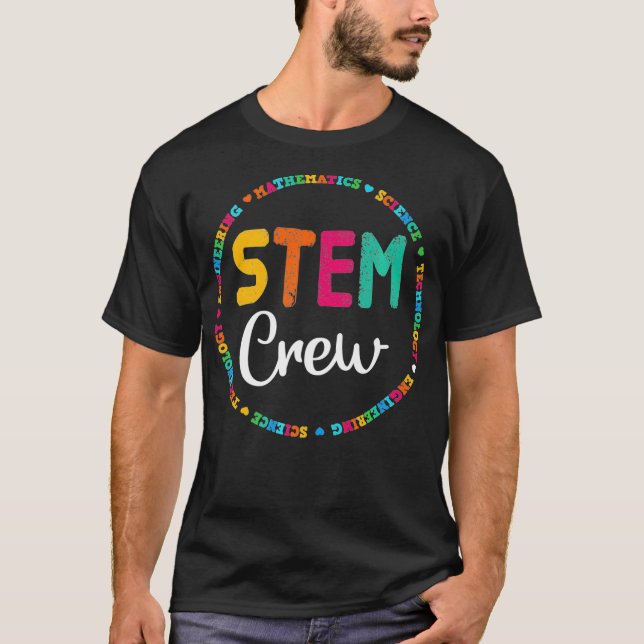 T-shirt Réfléchissez devant l'enseignant Bo STEAM de retou (Devant)