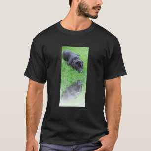 T-shirt Reflet du Labrador noir dans l'eau Labrador Retrie