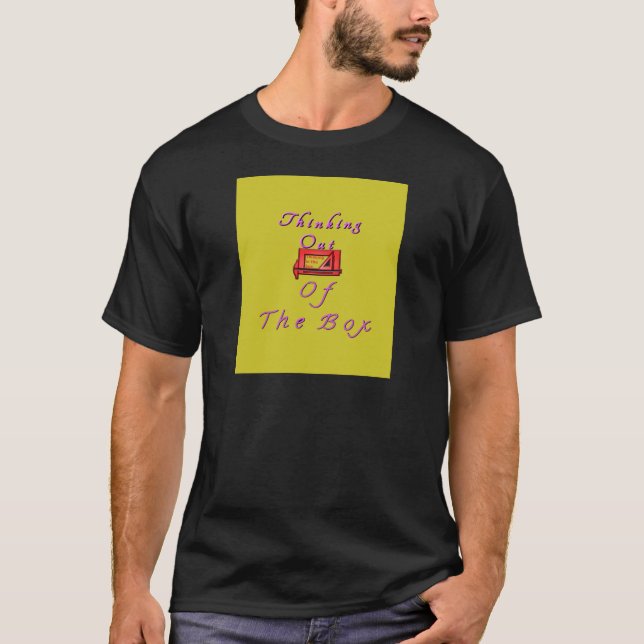 T-shirt Réflexion à l'extérieur de la conception de boîte (Devant)