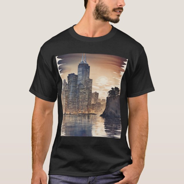 T-shirt Réflexion de NY City (Devant)