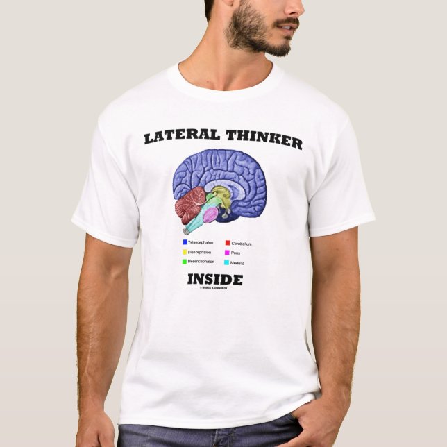 T-shirt Réflexion latérale à l'intérieur de l'Humour Geek  (Devant)