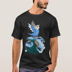 T-shirt Réflexion Perroquet & Dragon I Blue Budgie Budgeri