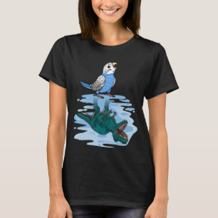 T-shirt Réflexion Perroquet & Rex I Blue Budgie Budgerigar