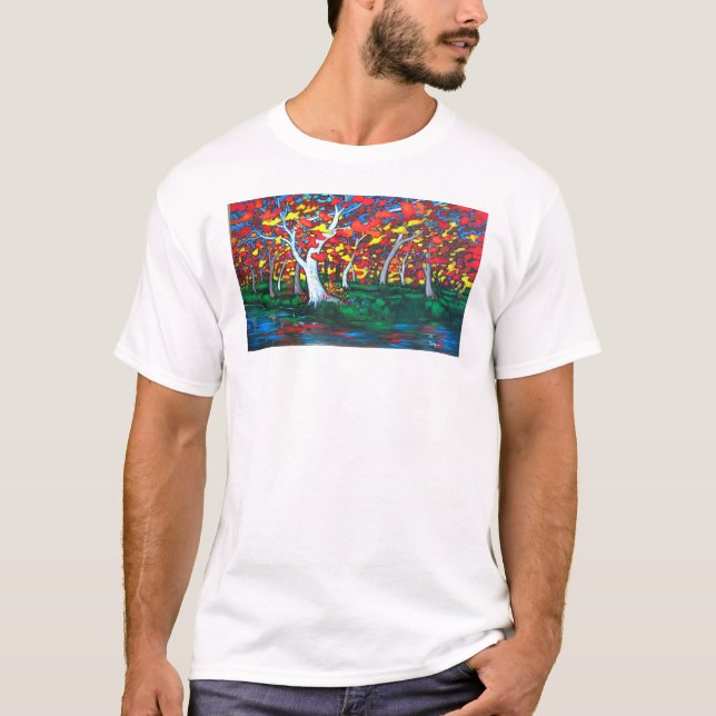 T-shirt Réflexions de bouleau (Devant)
