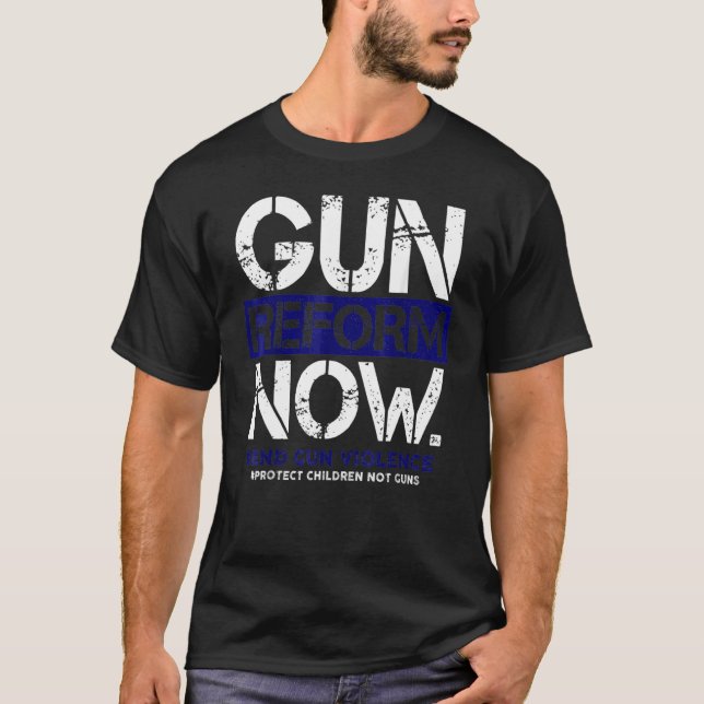 T-shirt Réforme des armes à feu maintenant assez pour mett (Devant)