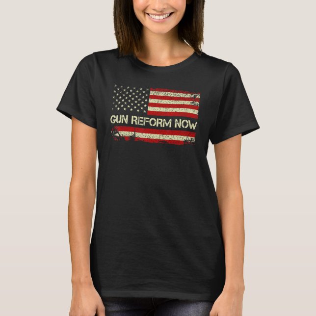 T-shirt Réforme Des Armes À Feu Maintenant Suffisamment Po (Devant)