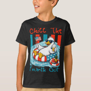T-shirt Refroidir le quatrième canard patriotique indépend