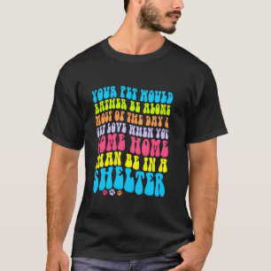 T-shirt refuge animal mignon famille chien chat maman papa