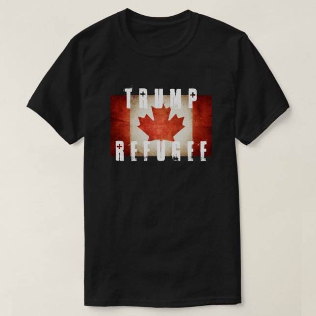 T-SHIRT RÉFUGIÉ AMÉRICAIN CANADA D'ATOUT (Design devant)