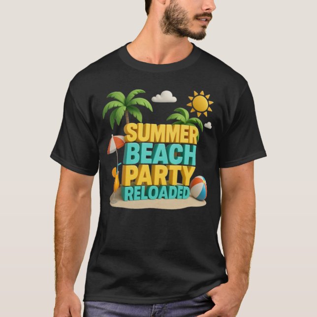 T-shirt Refus de plage d'été (Devant)