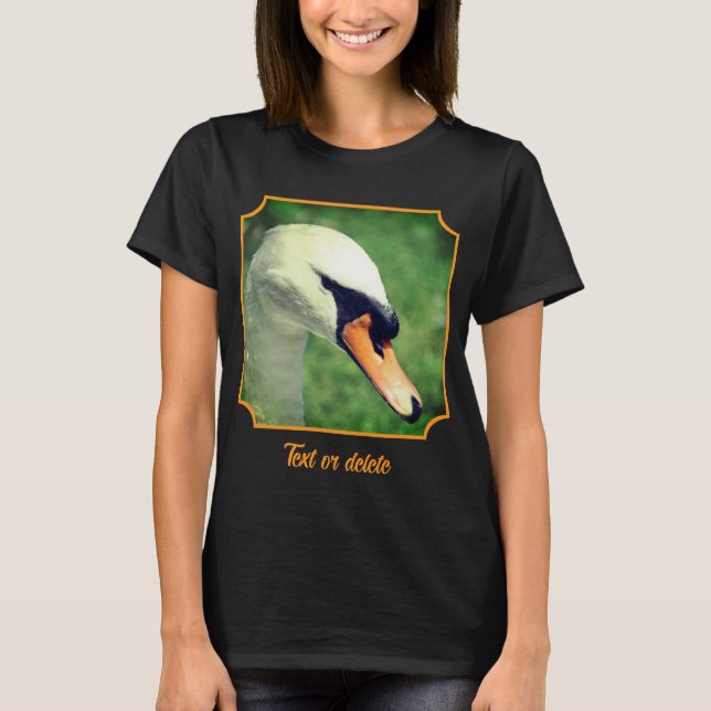 T-shirt Regal White Swan Nature Personalized (Devant)