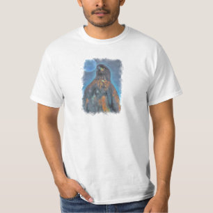 T-shirt Regal Young Bald Eagle et Moon Peinture