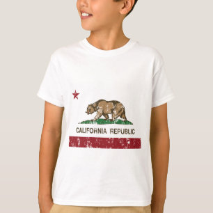T-shirt Regard affligé par drapeau de République de la