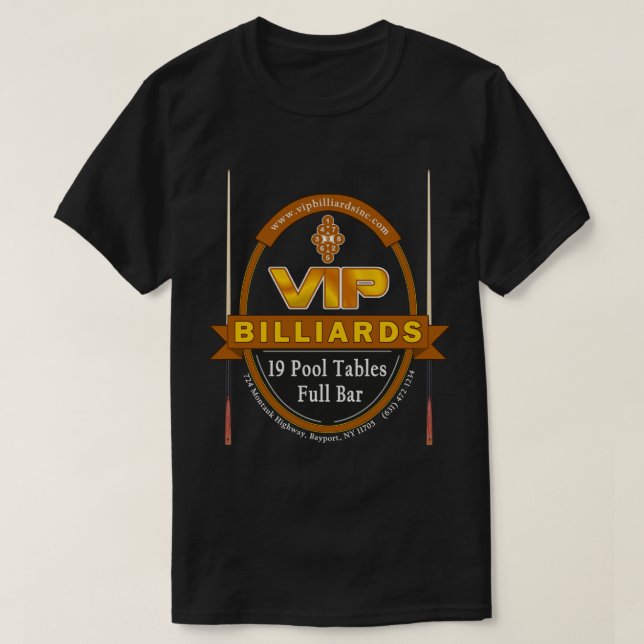 T-shirt Regard de billards de VIP rétro (Design devant)
