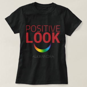 T-shirt Regard positif Yeux sourire arc-en-ciel rouge GAY