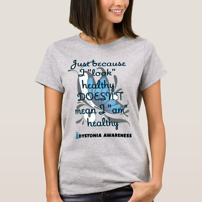 T-shirt "Regarde" santé/papillon...Dystonie (Devant)