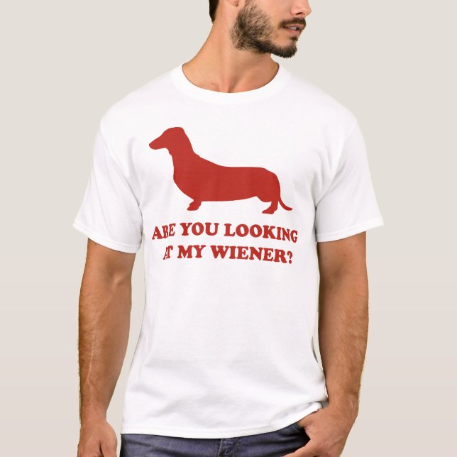 T-shirt Regardes-Tu Mon Wiener ? (Devant)