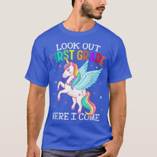 T-shirt Regardez 1ère année ici Je viens Unicorne Premier