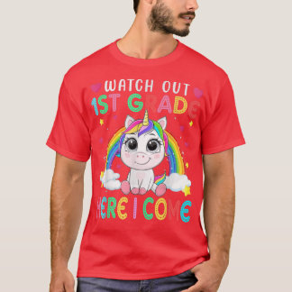 T-shirt Regardez La 1ère Année Je Reviens À L'École Uni