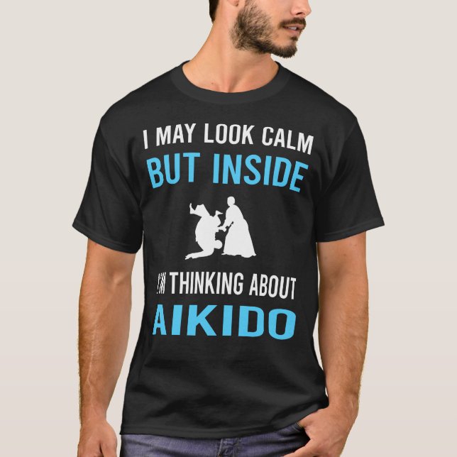 T-shirt Regardez l'Aikido calme (Devant)
