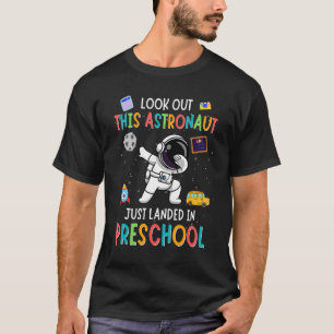 T-shirt Regardez L'Astronaute De L'Élevage Préscolaire Pou