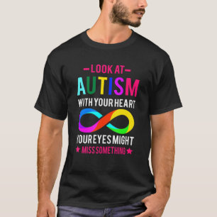 T-shirt Regardez L'Autisme Puzzle Pièce Sensibilisation su