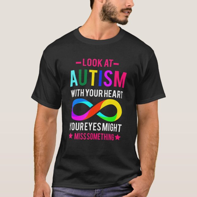 T-shirt Regardez L'Autisme Puzzle Pièce Sensibilisation su (Devant)