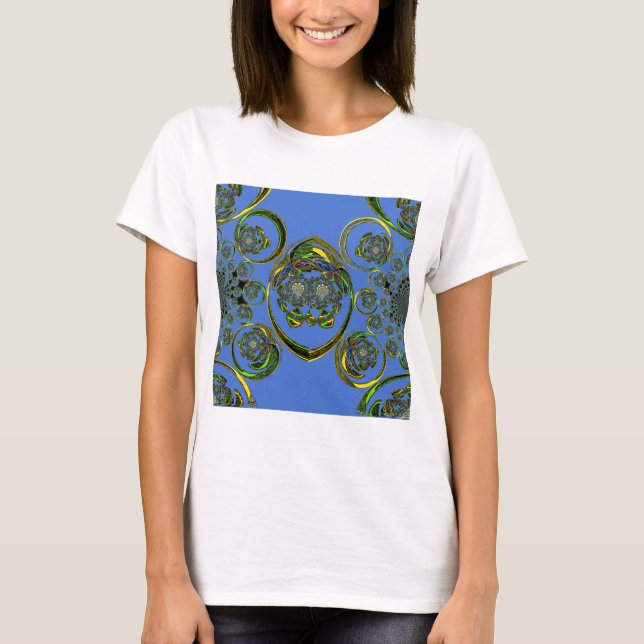 T-shirt Regardez mes courbes bleues (Devant)