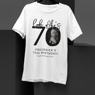 T-shirt Regardez qui a soixante-dix ans Photo 70e annive