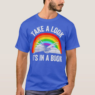 T-shirt Regardez Son Dans Un Livre Lecture Cute Rainbow Bo