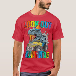 T-shirt Regardez Sortir Rouler Dans 6 Monster Truck Dinosa