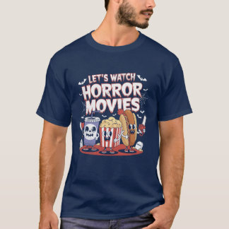 T-shirt Regardons des films d'horreur Drôle d'Halloween ré