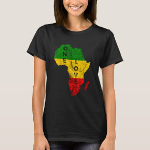 T-shirt Reggae Afrique Carte Rasta Regae Musique Rastafari